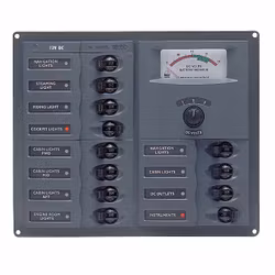 BEP Elpanel 902A med 12 strömbrytare, 12V