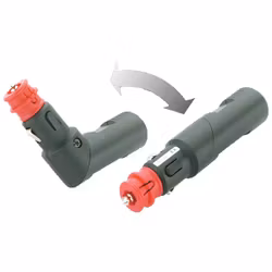 Universalkontakt med 8Amp säkring och vikled, 12/24V