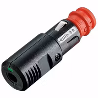 Universalkontakt med 8Amp säkring & led för cigarett, 12/24V