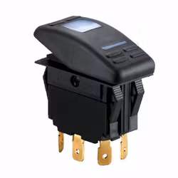 Vattentät kontakt m/symbol, LED och 3 polig (on)/off