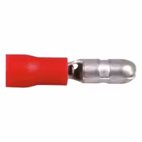 Hankontakt rund röd 4.0 mm, 10 st