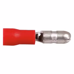 Hankontakt rund röd 4.0 mm, 10 st