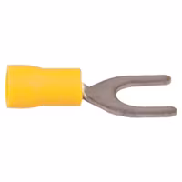 Gaffelkabelsko gul hål 4.3 mm, 10 st