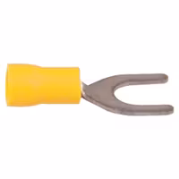 Gaffelkabelsko gul hål 4.3 mm, 100 st