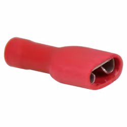 Isolerad flatstiftshylsa hona röd 6.4x0.8 mm, 100 st