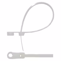 Buntband med hål vit 145 x 3,6 mm, 20 st