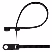 Buntband med hål svart 100 x 3,5 mm, 20 st