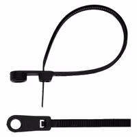 Buntband med hål svart 220 x 4,3 mm, 20 st