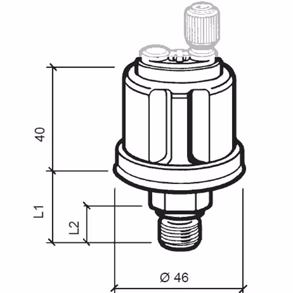 VDO sensor oljetryck 5 bar, m14x1,5, 6-24v
