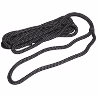 Robline förtöjningslina flätad svart, 12mm x 10m