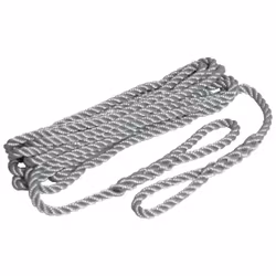 Robline fenderlina treslagen grå 2-pack, 6mm x 1,5m
