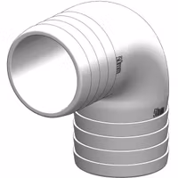 Trudesign Vinkelstycke 90° 38mm vitt