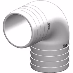 Trudesign Vinkelstycke 90° 38mm vitt