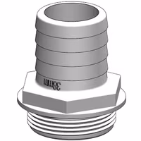 Trudesign Slangstos 1 1/2" 38mm vit, till y-ventil