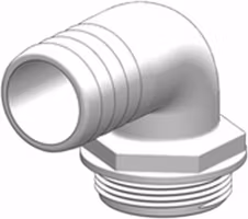 Trudesign Slangstos 38mm 90° till trevägskran