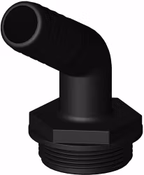 Trudesign Slangstos 25mm 120° svart till trevägskran