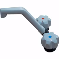 Dubbelattenkran med elkontakt, grå