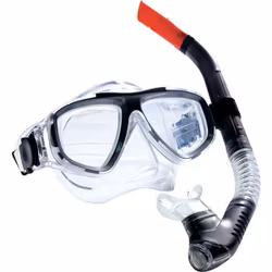Dykarsats vuxen mask och snorkel svart