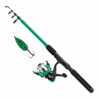 Kinetic Lille Viking Go Fishing 5,6fot Spin fiskespö, Grönt