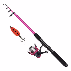 Kinetic Lille Viking Go Fishing 5,6fot Spin fiskespö, Pink