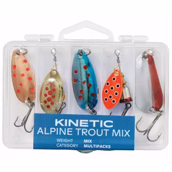 Kinetic fiskedrag Alpine Trout mix 5 stk.