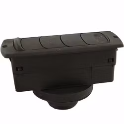 Rektangulärt munstycke med stängning 55 mm anslutning, 45º