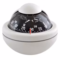 Riviera kompass Comet 2”, ljusgrå m/svart ros