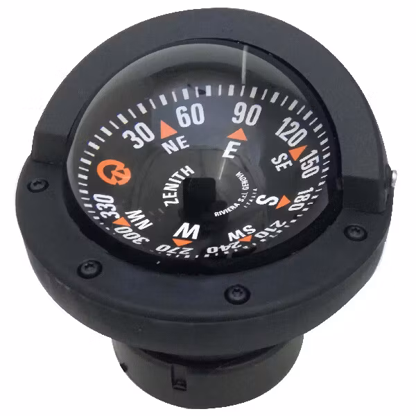 Riviera nedfälld kompass Zenith 3”, svart