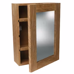 Roca toalettskåp teak med spegel, 28x38x11cm