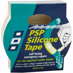 Psp silikontejp svart 25 mm x 3 m