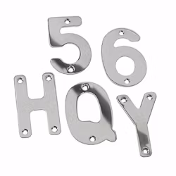 Roca 0 siffra/bokstav RF för teakskylt, 75 mm