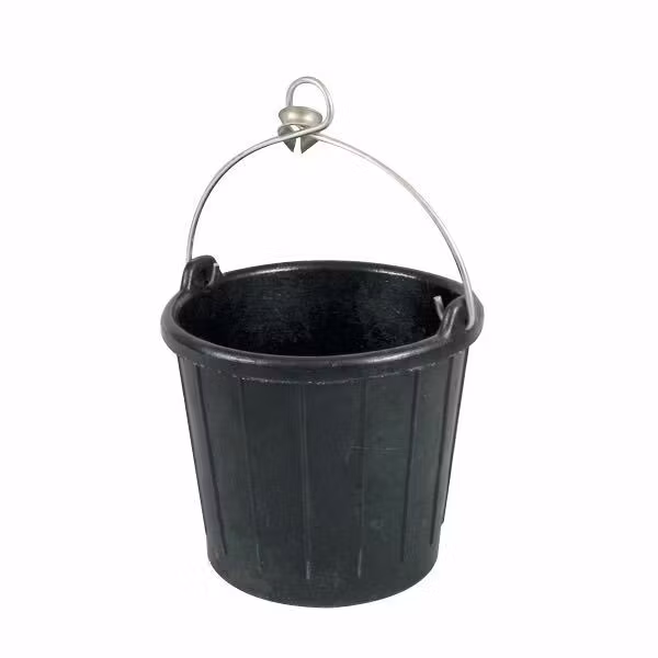 Gummipyts kraftig med galvaniserat handtag 7,5l