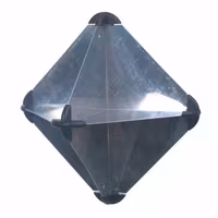 Radarreflektor aluminium 300 x 300 x 415mm 650g 5m2