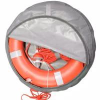 Rescue ring Solas-godkänd ljus och krans med lina i grått öv