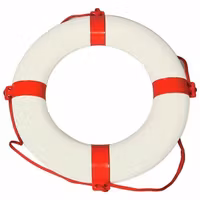 Livboj vit med röda manschetter