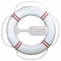 Livboj FP380 Vit m/röda reflexband, 20m kastlina