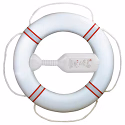 Livboj FP380 Vit m/röda reflexband, utan kastlina
