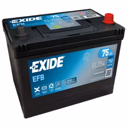 Exide EL754 Dual EFB batteri, 75 Amp