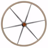 Stålratt med läder Ø130 cm