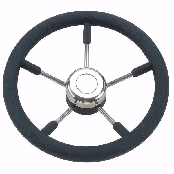 Stålratt och svart ring Ø32 cm