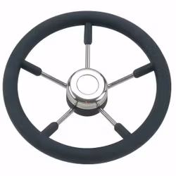 Stålratt med svart ring Ø55 cm