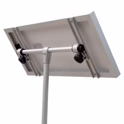 Justerbart fäste för solcellspanel med stång