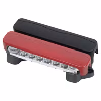 BEP dubbel elmonteringsblock +/-, svart/röd