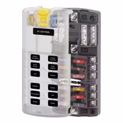 Blue Sea säkringshållare för 6+6 säkringar