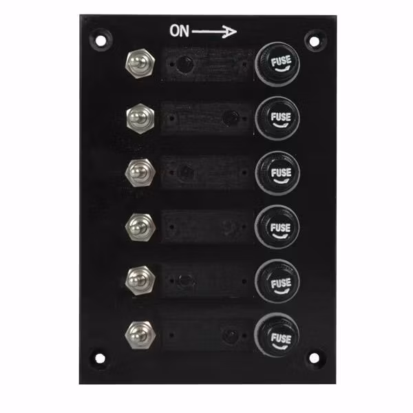 Elpanel med 6 kontakter till 12V
