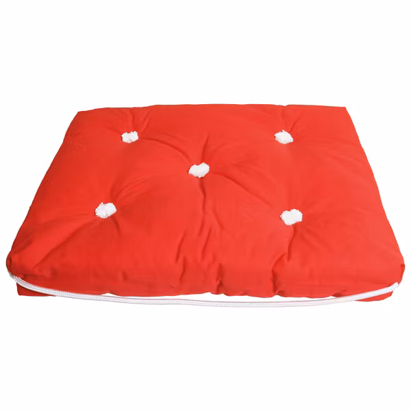 Kapock-kudde röd enkel