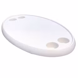 Springfield oval bordskiva av vit ABS