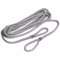 Robline fenderlina flätad 2-pack grå, 10mm x 2m