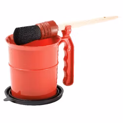 Färgbägare med lock och penselhållare