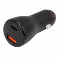 1852 Snabbladdare USB A & C m. voltmeter, 12-24V